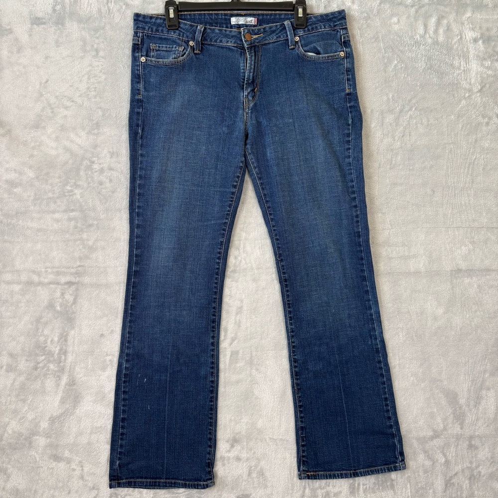 Levis 545 Jeans Low Rise Bootcut Women's Size 12M 35x30 Stretch Blue Denim